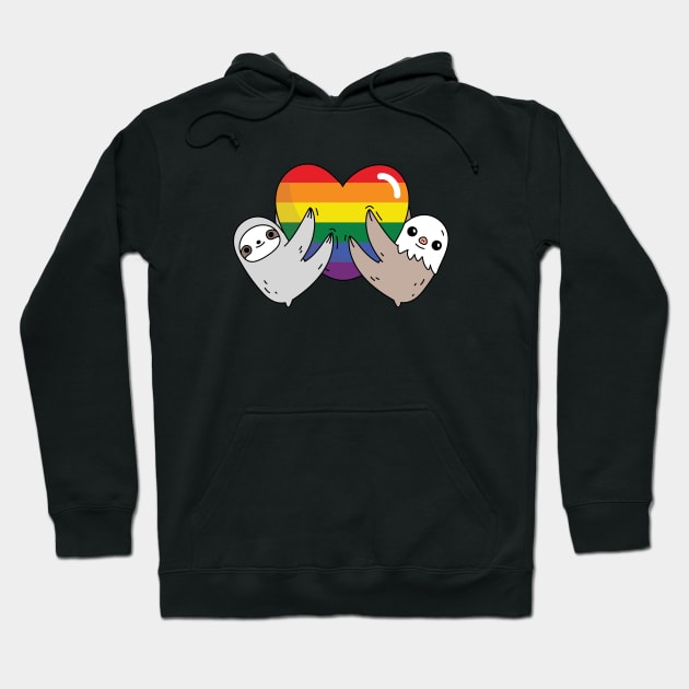 The pride love sloths Hoodie by Noristudio